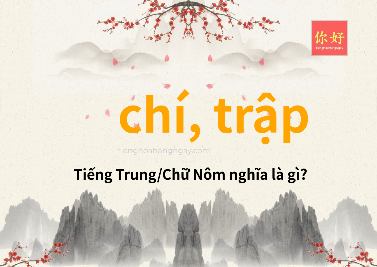 chí, trập tiếng Trung là gì?